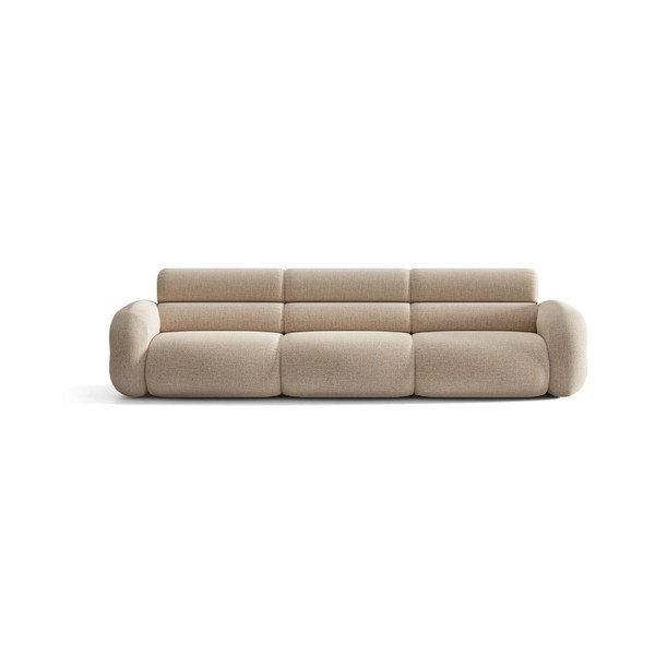 Smėlio spalvos sofa iš šenilinio audinio 305 cm Neo – Micadoni -image-1