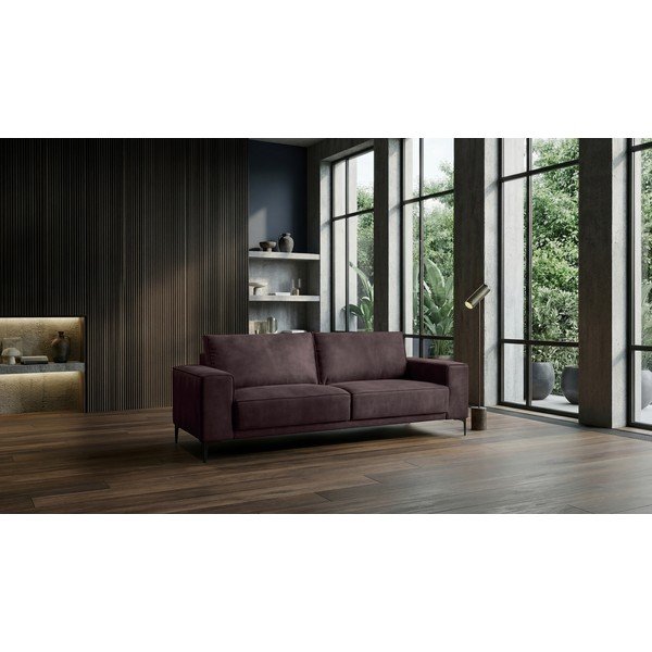 Iš dirbtinės odos sofa rudos spalvos 224 cm Copenhagen – Scandic-image-1