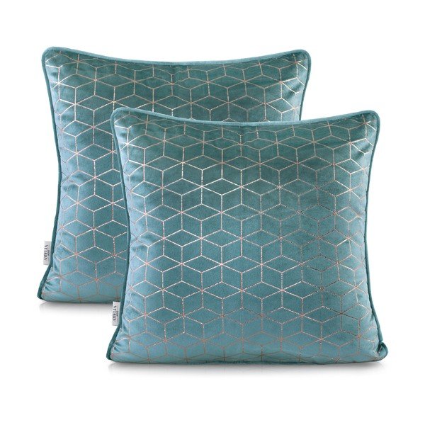 2 užvalkalų rinkinys AmeliaHome Nancy Lightblue, 45 x 45 cm