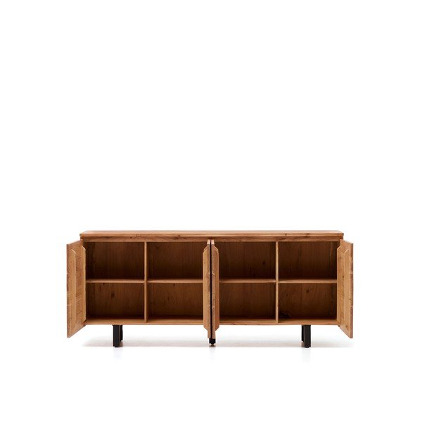 Natūralios spalvos iš akacijos masyvo šoninė spintelė 200x88x40 cm Uxue – Kave Home-image-4