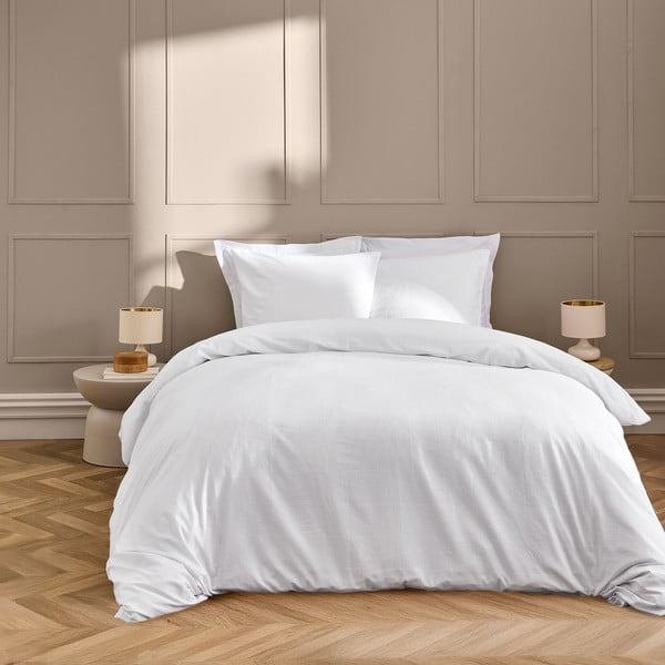 Baltos spalvos dvigulė/itin ilga patalynė 240x220 cm Linella – douceur d'intérieur