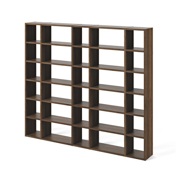 Tamsiai ruda knygų lentyna TemaHome Pombal, aukštis 224 cm-image-2