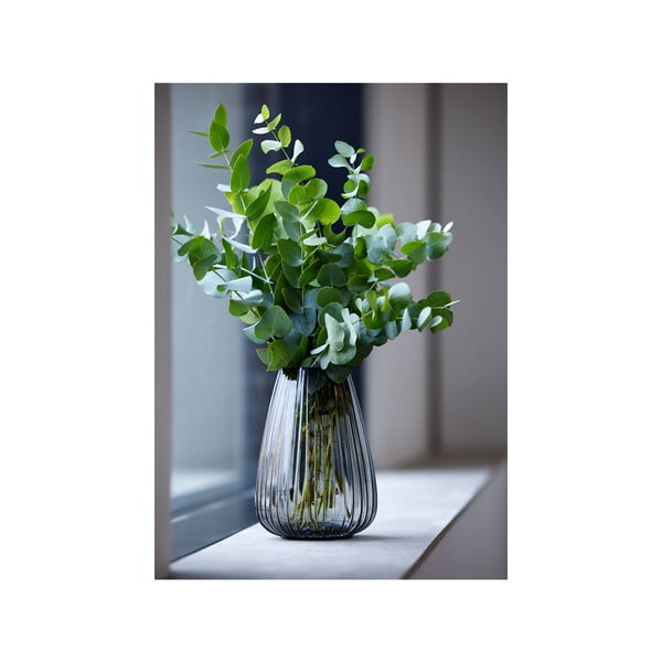 Pilka stiklinė vaza Bitz Kusintha, aukštis 22 cm-image-2