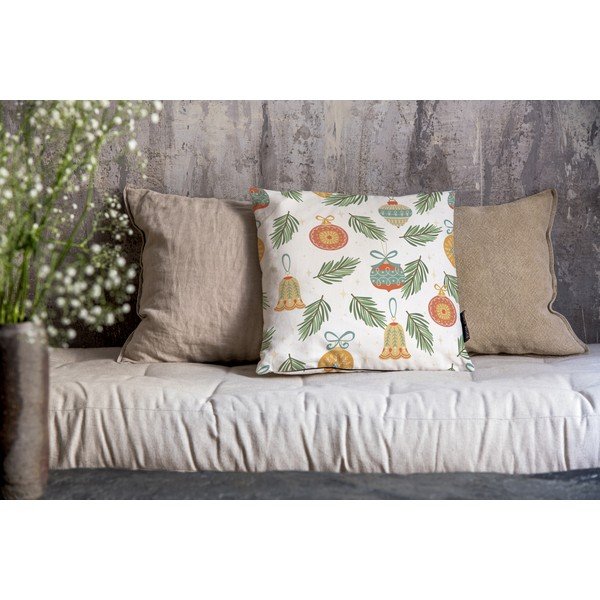 Dekoratyvinis pagalvės užvalkalas su Kalėdų motyvu 45x45 cm Retro Cute Ornaments – Butter Kings-image-1