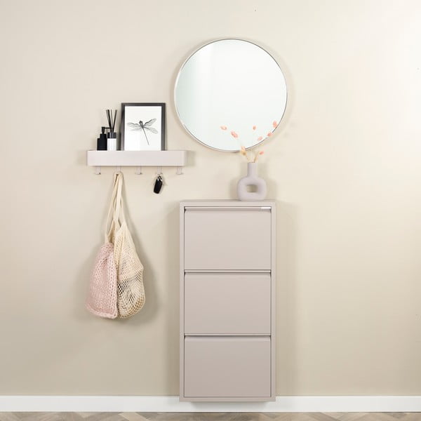 Taupe spalvos iš metalo atlenkiama spintelė batams 50x103x15 cm Billy – Spinder Design-image-1