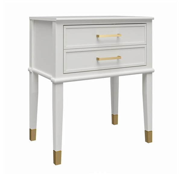 Baltos spalvos naktinis staliukas Westerleigh – CosmoLiving by Cosmopolitan