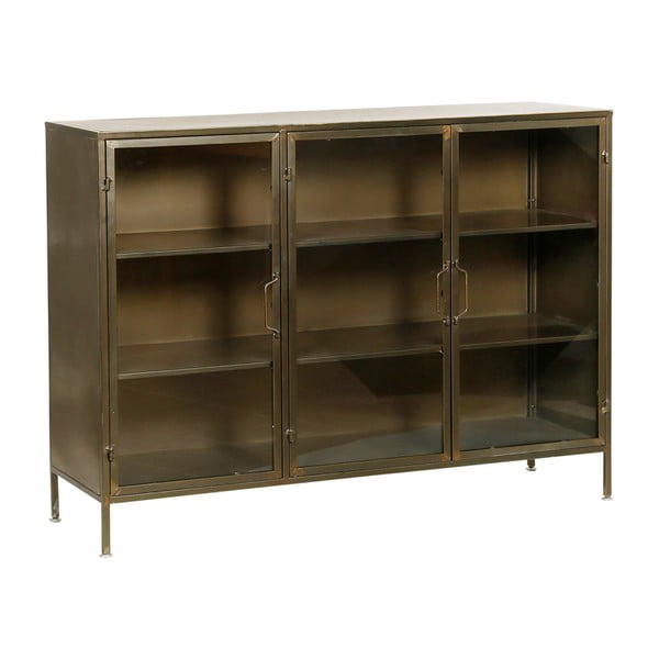 Aukso spalvos metalinė vitrina 123,5x91,5 cm Dagenham - Côté Table-image-2