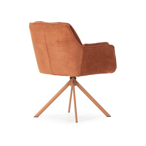 Terakotos spalvos iš audinio valgomojo kėdžių komplektas 2 vnt. Keiko – Marckeric-image-4