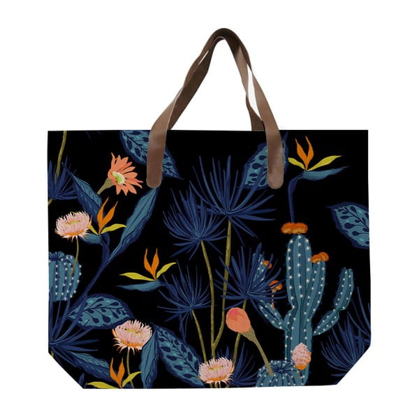 Drobės krepšys su dirbtinės odos rankena Surdic Cactus