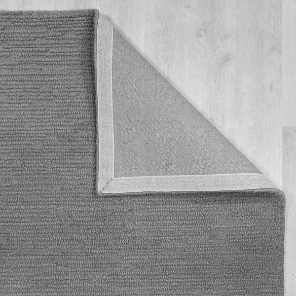Rankų darbo pilkos spalvos iš vilnos kilimas 200x290 cm Harris Boucle – Flair Rugs-image-3