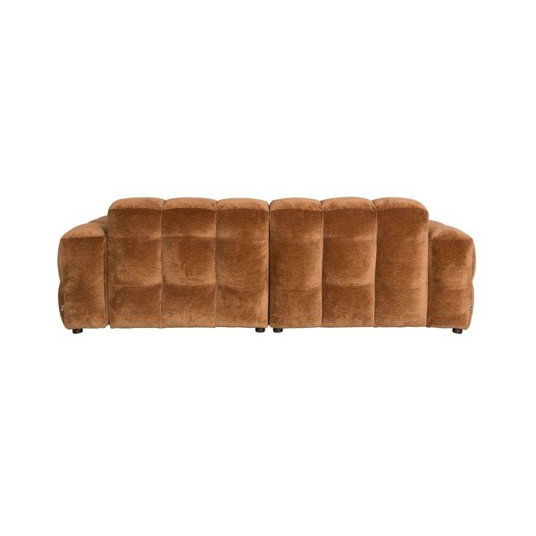 Rudos spalvos sofa iš velveto 264 cm Hackman – Dutchbone-image-3