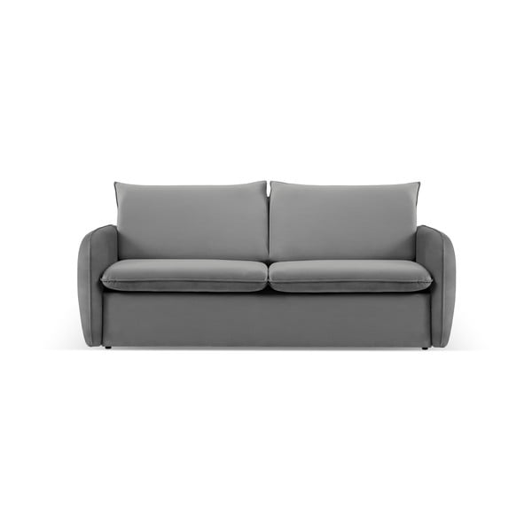 Sulankstoma sofa pilkos spalvos iš velveto 214 cm Vienna – Cosmopolitan Design