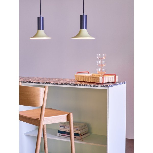 Šviesiai žalios spalvos/tamsiai mėlynos spalvos iš metalo kabantis šviestuvas su pritemdymo funkcija ø 25 cm Luminary – Hübsch-image-1