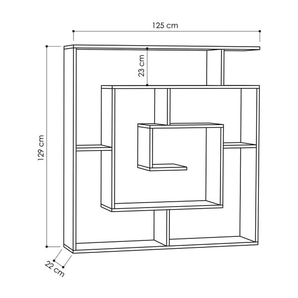 Maze antracito spalvos knygų spinta-image-2