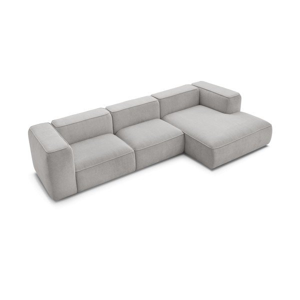 Iš boucle kampinė sofa šviesiai pilkos spalvos (su dešiniuoju kampu) Zephyr – Bobochic Paris-image-4