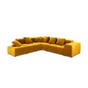Geltono aksomo kampinė sofa (kintama) Rome Velvet - Cosmopolitan Design