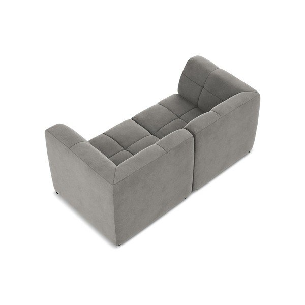 Pilkos spalvos sofa iš velveto 180 cm Aloha – Makamii-image-4