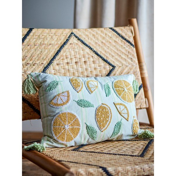 Iš medvilnės dekoratyvinė pagalvėlė 35x50 cm Lemon – Bloomingville-image-2