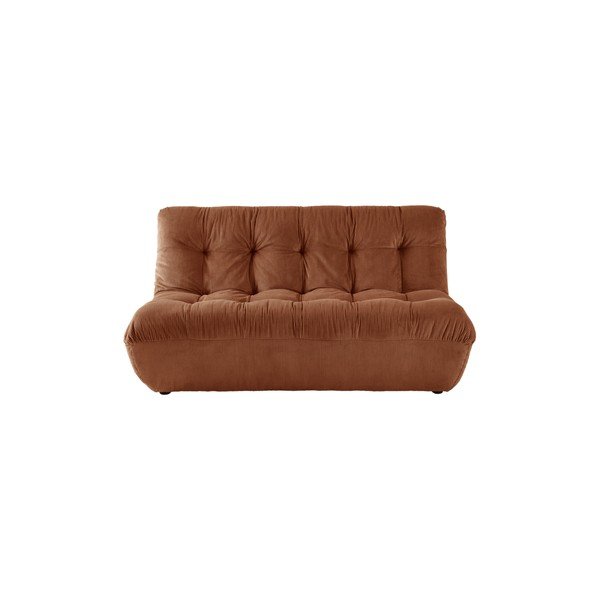 Rudos spalvos sofa iš kordinio velveto 145 cm Kelso – Jotex-image-2