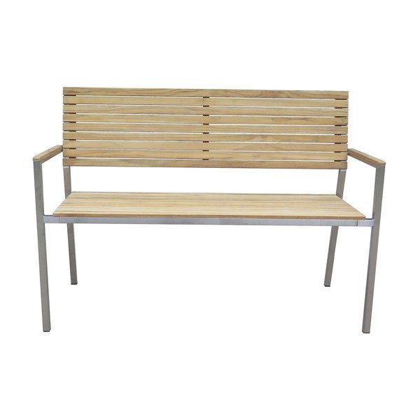 Metalinis sodo suoliukas rudos spalvos Denver – Garden Pleasure-image-1