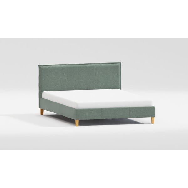 Dvigulė lova žalios spalvos audiniu dengta su lovos grotelėmis 180x200 cm Tina – Ropez-image-3