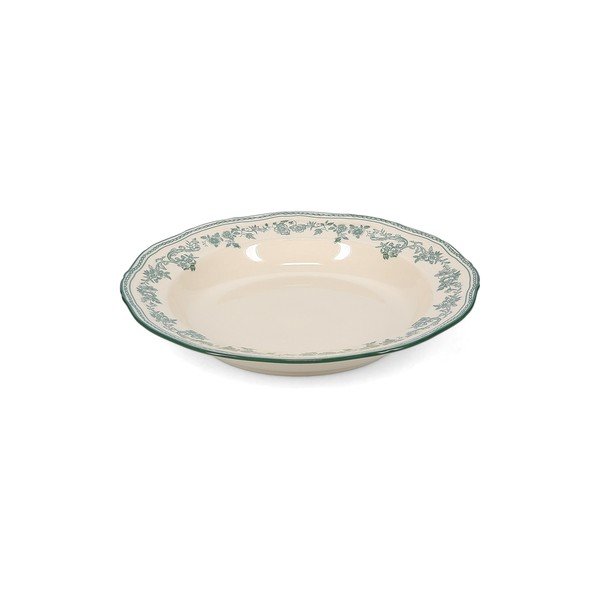 Žalios spalvos/dramblio kaulo spalvos sriubos iš porceliano  lėkštė ø 23 cm Cyril – S|P Collection-image-2