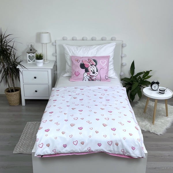 Vaikiška patalynė iš medvilnės vaikiškai lovai 100x135 cm Minnie – Jerry Fabrics-image-2