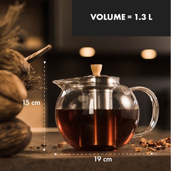 Stiklinis arbatinukas Klarstein Sencha, 1,3 l-image-1