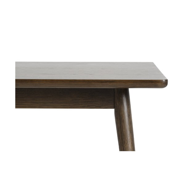 Prailginamas valgomojo stalas rudos spalvos su ąžuolo dekoro stalviršiu 190x90 cm Barrali – Unique Furniture-image-4