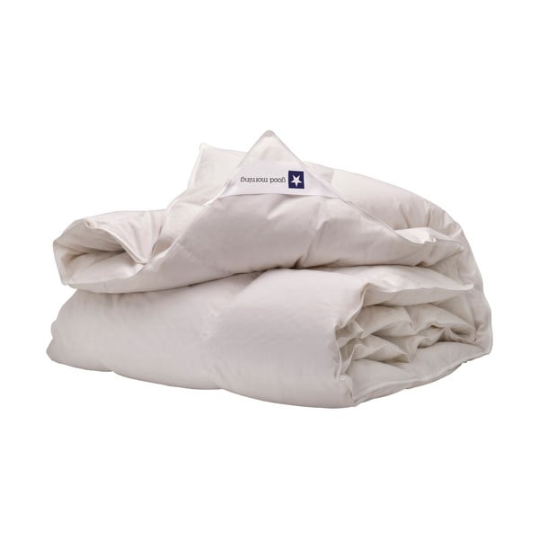 Balta antklodė su ančių plunksnų užpildu Good Morning Premium, 155 x 220 cm