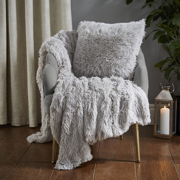 Lovatiesė pilkos spalvos iš mikropliušo dvigulei lovai 245x280 cm Cuddly – Catherine Lansfield-image-2