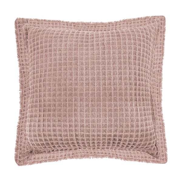 Rožinė medvilninė dekoratyvinė pagalvėlė Tiseco Home Studio Waffle, 45 x 45 cm