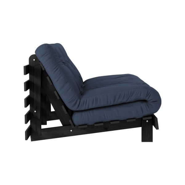 Sulankstoma sofa tamsiai mėlynos spalvos 140 cm Roots Black Night – Karup Design-image-4