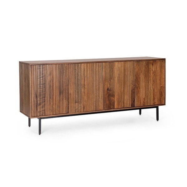 Natūralios spalvos iš mango masyvo šoninė spintelė 170x75x40 cm Tadita – Bizzotto