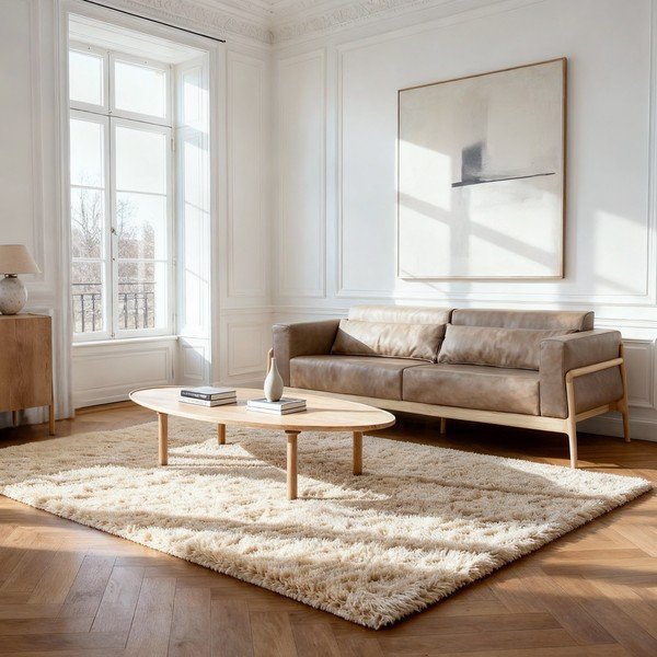 Šviesiai ruda buivolo odos sofa su ąžuolo masyvo konstrukcija Gazzda Fawn, 210 cm-image-2