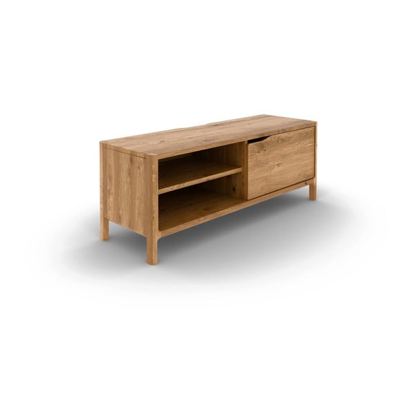 Iš ąžuolo masyvo TV spintelė natūralios spalvos 111x48 cm Twig – The Beds-image-2