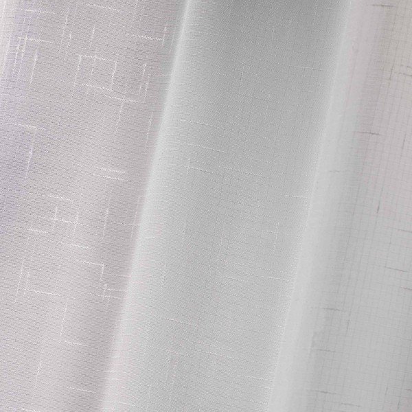 Permatomos užuolaidos baltos spalvos 2 vnt. 60x160 cm Luminea – douceur d'intérieur-image-1