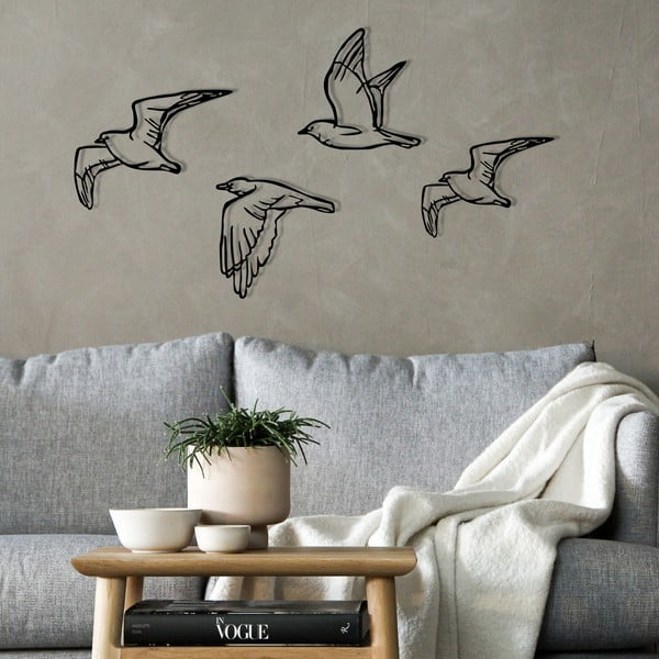 Iš metalo didelio formato sieninės dekoracijos 4 vnt. 100x24 cm Zevahir – Wallity-image-1