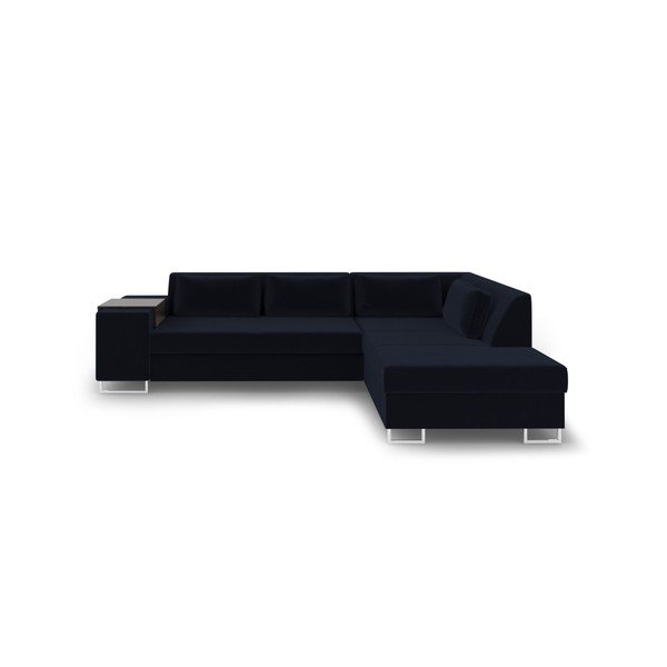 Tamsiai mėlyna sofa lova Cosmopolitan Design San Antonijus, dešinysis kampas
