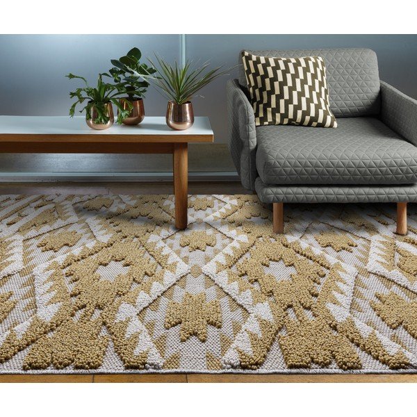 Geltonas kilimas Asiatic Carpets Taza, 120 x 170 cm-image-4
