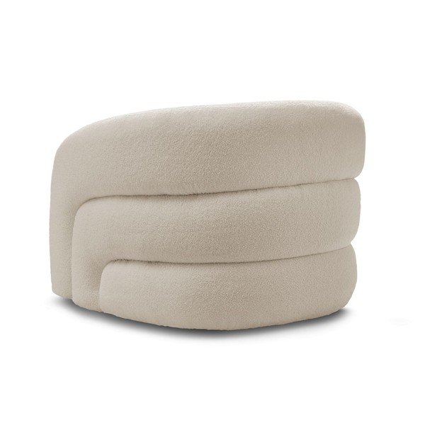 Smėlio spalvos pasukamas krėslas iš boucle Elina – Bobochic Paris-image-4