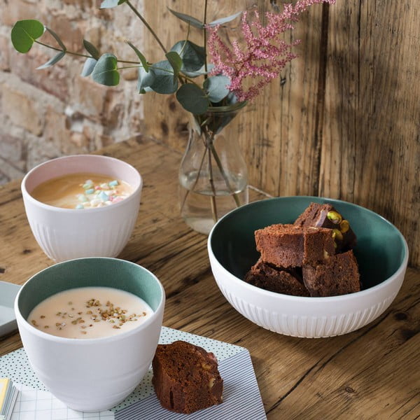 Baltas ir rožinis porcelianinis puodelis Villeroy & Boch Blossom, 450 ml-image-1