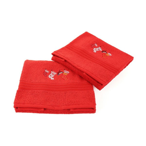2 rankšluosčių rinkinys "Corap Red Socks", 50 x 90 cm