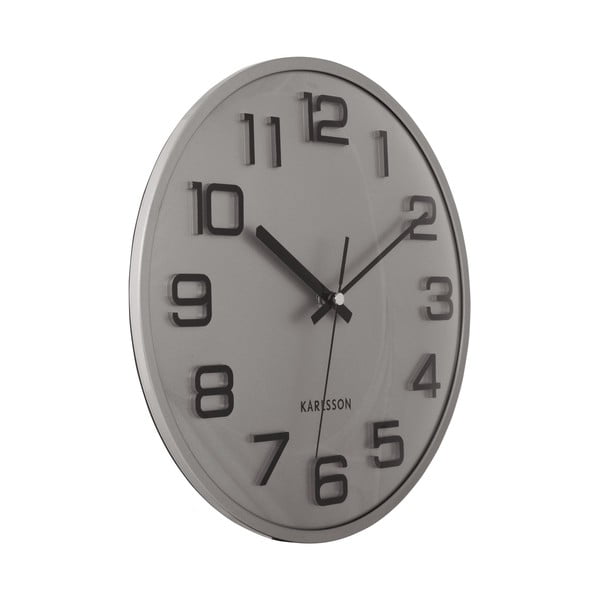 Sieninis laikrodis ø 30,5 cm 3D Numbers – Karlsson-image-3