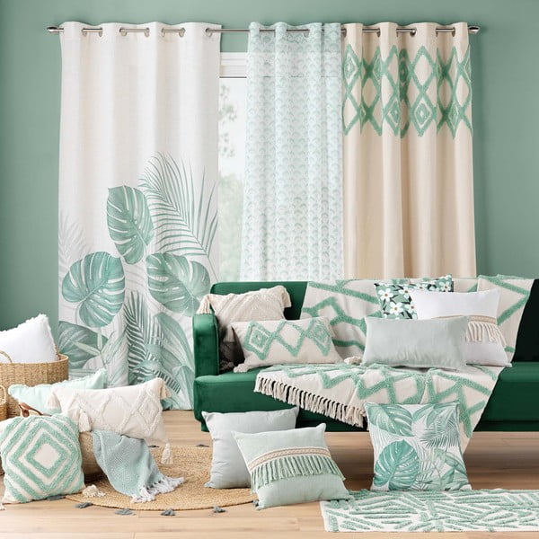 Skalbiamas kilimas mėtų spalvos/kreminės spalvos 60x90 cm Athena – douceur d'intérieur-image-1