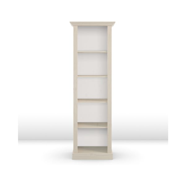 Baltai lakuota pušies medienos knygų spinta "Steens Monaco", aukštis 198,5 cm