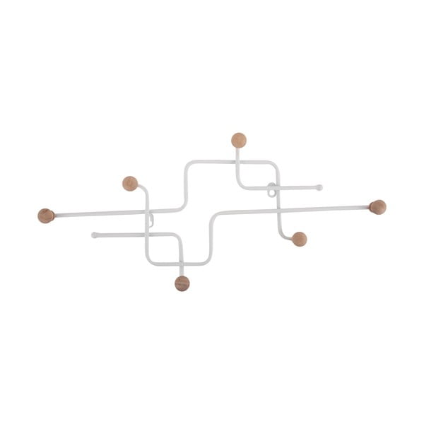 Baltos spalvos iš metalo sieninė lentyna 60,5 cm Metro – PT LIVING