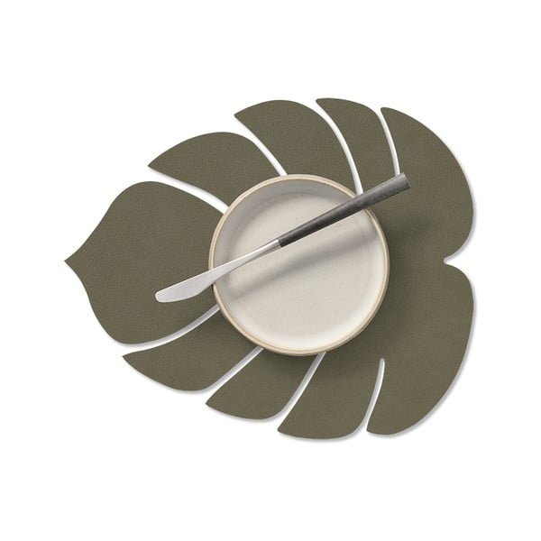 Iš eko odos padėkliukas 22x26 cm Monstera Leaf Nupo – LIND DNA-image-1