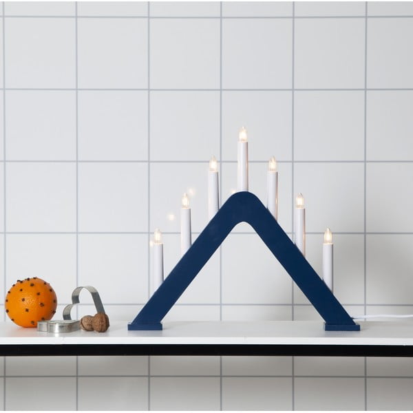 Tamsiai mėlynos spalvos šviečianti Kalėdų dekoracija su kištuku Jarve – Star Trading-image-2