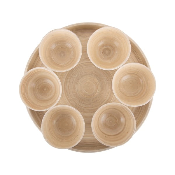 Iš bambuko  serviravimo rinkinys baltos spalvos ø 32 cm Puro – PT LIVING-image-2